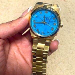 Michael Kors Gold watch blue Quartz face